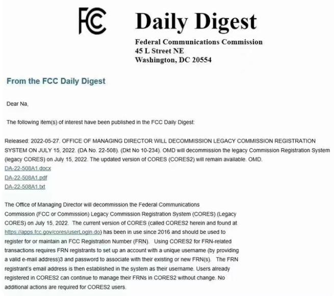 最新：美國FCC更新FRN系統(tǒng)，新CORES2申請的FRN用戶8月26日開始要繳納年費(圖3)